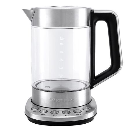 чайник KITFORT КТ-622 2200Вт 1,7л стекло с заварником чайник vitek vt 1139 2200вт 1 8л металл