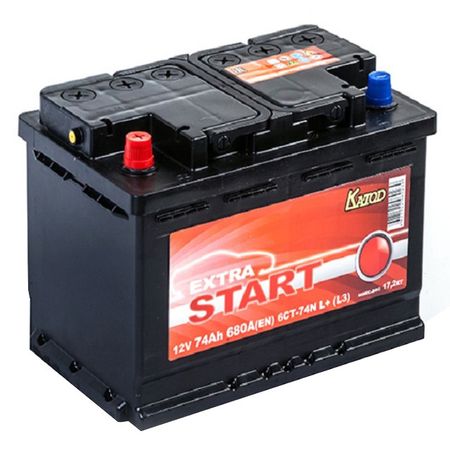 аккумулятор автомобильный  EXTRA START 74N L+ автомобильный регулятор генератора для jac refine m3 s3 m5 14v 110a