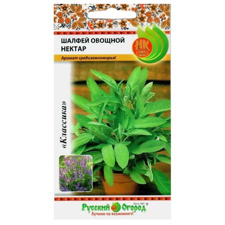 семена Шалфей РУССКИЙ ОГОРОД Овощной нектар 0,5г семена русский огород рудбекия мармелад волосистая смесь 0 2 г