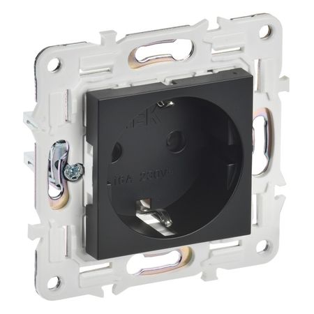 розетка 1 пост IEK Skandy с/з/ с/ш 16А черный розетка 1 пост iek skandy с з с ш 16а арктический белый