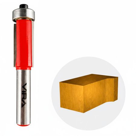 фреза по дереву VIRA кромочная прямая 12,7х25мм нижний подшипник