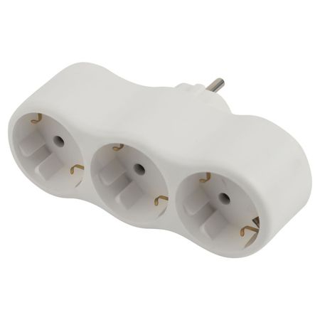 разветвитель ЭРА 3 гнезда с/з белый 16А разветвитель эра 2 гнезда 2 usb 2400ma б з 10а белый