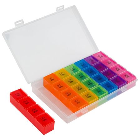 таблетница ECOS 28 секций 17,5х11х2,5см пластик лоток для столовых приборов mallony forma 40 5х33 5х4 5см 6 секций пластик тпр