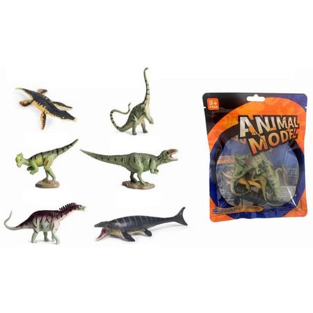 набор фигурок Динозавры 6шт 14х2х18см пластмасса 3d воздушные шары динозавры esentroye