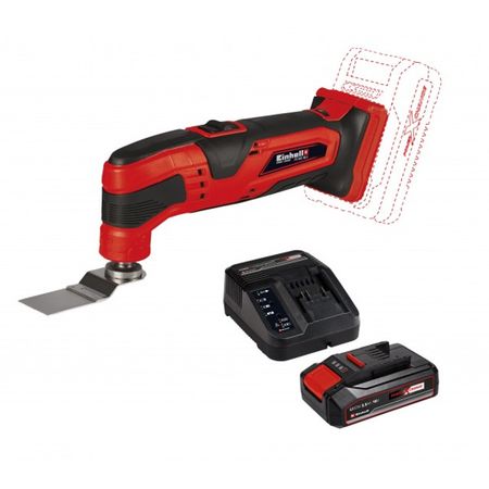 инструмент многофункциональный аккумуляторный  EINHELL PXC TC-MG18Li 18В Li-Ion с АКБ 2,5Ач треугольная шлифовальная подложка noenname null 70 100 мм