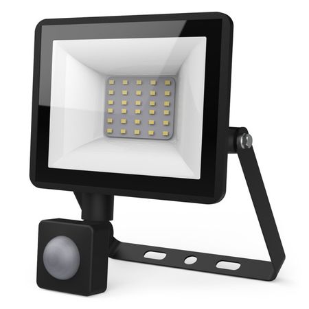 прожектор GAUSS Elementary-S 30Вт 2100Лм 6500К 175-265В IP65 черный с датчиком движения LED led драйвер 10 70 вт ac85 265в в dc22 38в