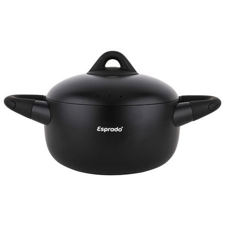 кастрюля ESPRADO Bola 4л 22см антипр.покр. алюминий с крышкой индукция черный