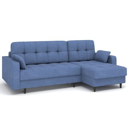 диван-еврокнижка угловой Нарвик 2330х1590х900мм синий