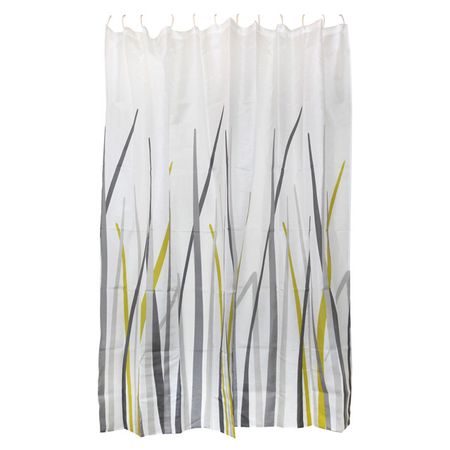 занавеска для ванной РЫЖИЙ КОТ Трава 180х180см полиэстер белый с рисунком чистотела трава фильтр пакет 1 5г 20шт