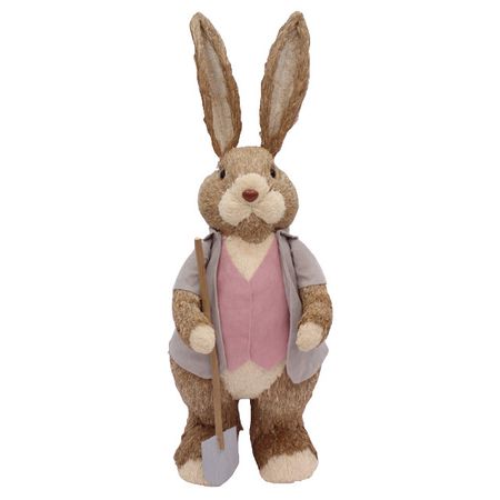 садовая декоративная фигура Кролик с лопатой SY233501A садовая декоративная фигура кролик с корзиной sy231510a