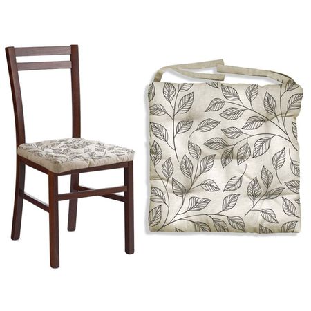 сиденье для стула Листики 40х40см серое, арт.СТ-Листики фартук листики 60х70см серый арт 050 листики