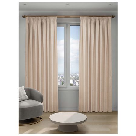 штора портьерная на шт.ленте DECOFEST Софи канвас 200х280см светло-бежевая, арт.153.733 штора портьерная на шт ленте decofest софи канвас 200х280см бежевая арт 153 734