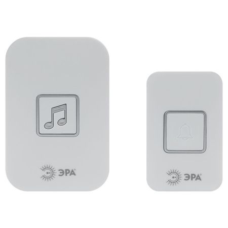 звонок беспроводной ЭРА C98 до 300м 60 мелодий белый музыкальная шкатулка белая abs 35 мелодий