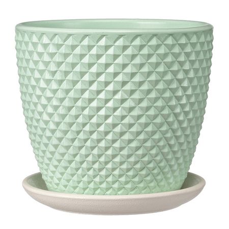 горшок бетонный с поддоном грань зеленый бутон 1,31 л горшок бетонный с поддоном грань зеленый бутон 1 31 л