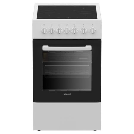 плита электрическая HOTPOINT-ARISTON HS5V5PHW 4 конфорки, 50х60 см, белая плита электрическая hotpoint ariston hs6v5phw 4 конфорки 60х60 см белая