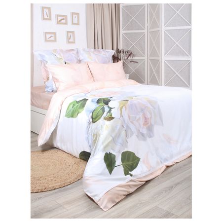 постельное белье евро MONA LIZA SL Цветок/Flower Розы/Roses сатин 4 нав.50х70 и 70х70см, арт.5861/12