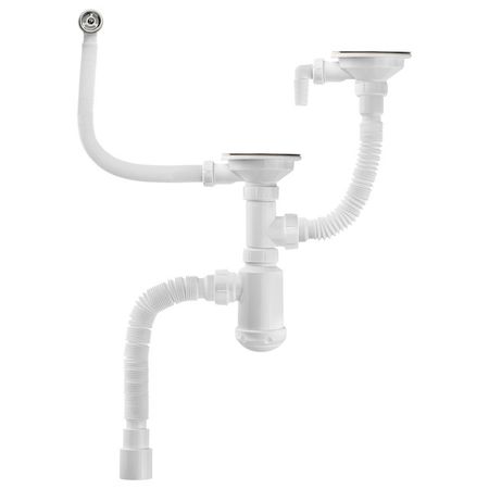 сифон для двойной мойки MASTERPROF 3.1/2