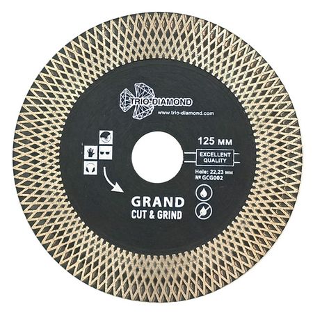 диск алмазный TRIO-DIAMOND по керамограниту 125х1,7х22,23мм дисковые пильные диски xmsj 100 20 115 125 22 23мм для резки камня