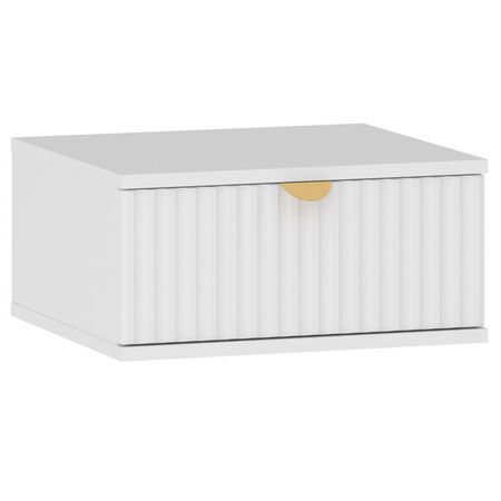 тумба подвесная Дакота 450х400х212мм меренга/белый ЛДСП/МДФ