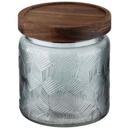 банка для продуктов LEONORD Amaretto 0,5л круглая стекло, дерево банка для продуктов todelia simplicity 1 6л круглая стекло пробка силикон