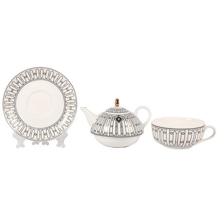 сервиз чайный TODELIA Презент 1/3 0,42 л 300мл фарфор сервиз чайный todelia лесная сказка 1 3 300мл фарфор