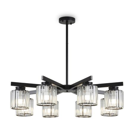 люстра потолочная FREYA Ferrera E27 8х40Вт черный