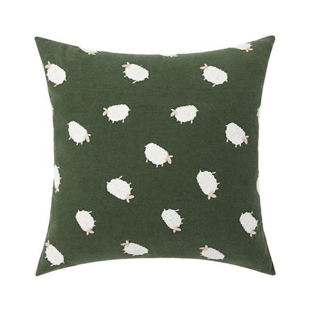 наволочка декоративная TODELIA Овечки-2 45х45см зеленая, арт. HPW0075B-A