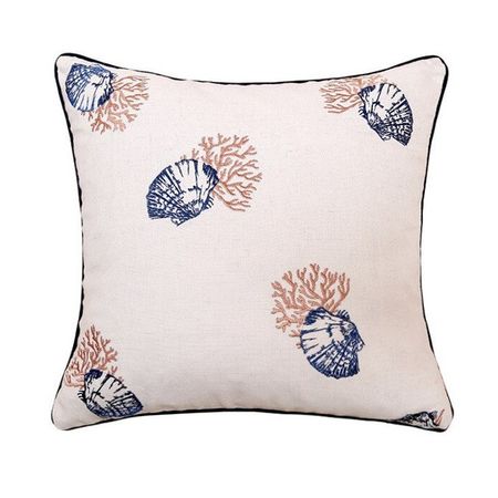 наволочка декоративная TODELIA Жемчужные ракушки 45х45см бежевая, арт. HPW0152A-A натуральные ракушки terebellum 2 шт