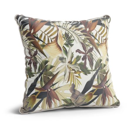 подушка Линда 400х400х140мм велюр флористика бежевый для подушки lsqdvq лен хлопок африканский принт