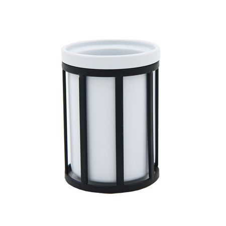 стакан для зубных щеток VITARTA Metal black керамика белый