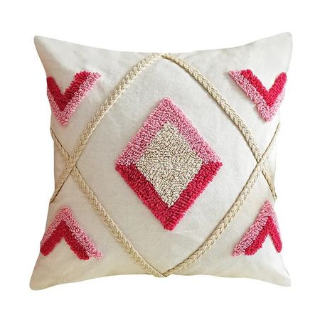 наволочка декоративная TODELIA Малиновый ромб 45х45см бежевая, арт. HPW0127A-A