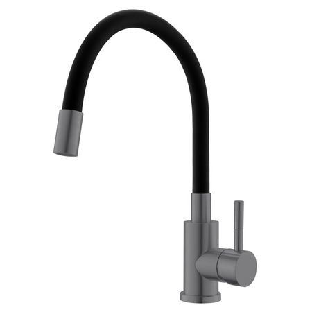 смеситель для кухни ESKO Kitchen гибкий нержавейка вороненая сталь щипцы kitchen craft masterclass 18 см