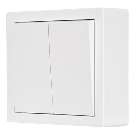 выключатель 2-клавишный LEZARD Leto белый выключатель 2 клавишный lezard leto с подсветкой белый