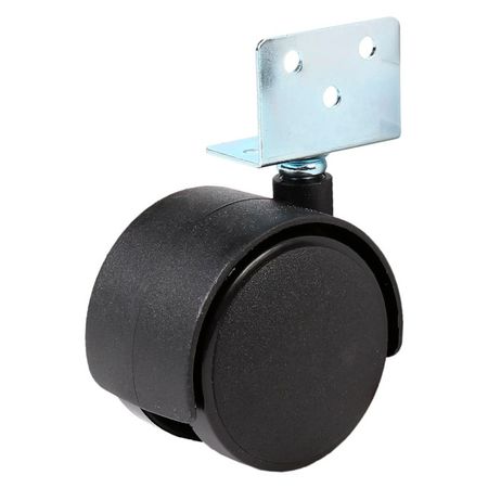 колесо 50мм поворотное под ДСП пластик колесо 50мм поворотное под штырь серое резина