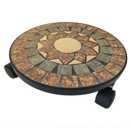 подставка для цветов Грэсия на колёсах d30см черный, бежевый керамика, железо железо бисглицинат хелат 25 мг maxler 90 вегетарианских капсул