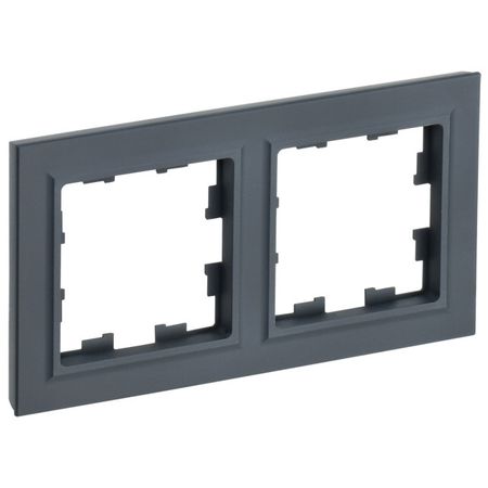 рамка 2 поста IEK BRITE графит вывод кабеля iek brite графит