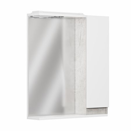 шкаф зеркальный GRADEONIKA Кассандра с подсветкой правый 60см слейт