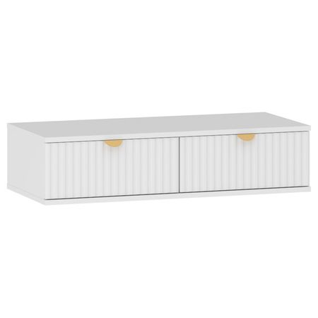 тумба подвесная Дакота 900х400х212мм меренга/белый ЛДСП/МДФ