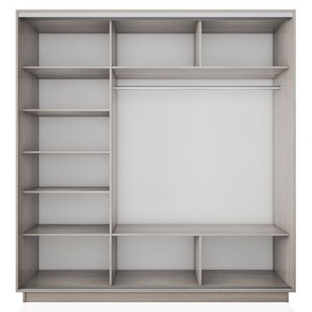 корпус шкафа-купе Экспресс 2 2100х2200х600мм ясень шимо светлый ЛДСП