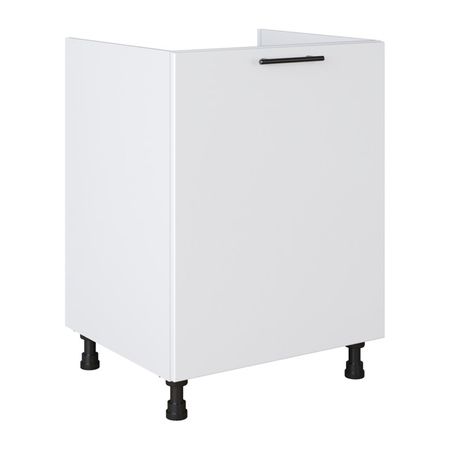 кухонный шкаф напольный для мойки Белый лед 820х600х504мм 1 дверь МДФ/ЛДСП шкаф напольный для мойки белый глянец 820х600х504мм 1 дверь мдф лдсп