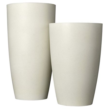 кашпо из бетона Флок 29л d30см h58см белый китайские новогодние подвески из флок ткани и пвх