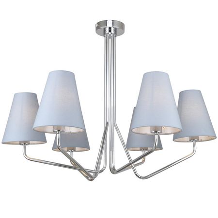 люстра потолочная ESCADA Станза 6х40Вт E14 хром серый