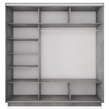 корпус шкафа-купе Экспресс 2 1800х2200х600мм бетон ЛДСП корпус шкафа купе экспресс 1800х2200х600мм серый диамант