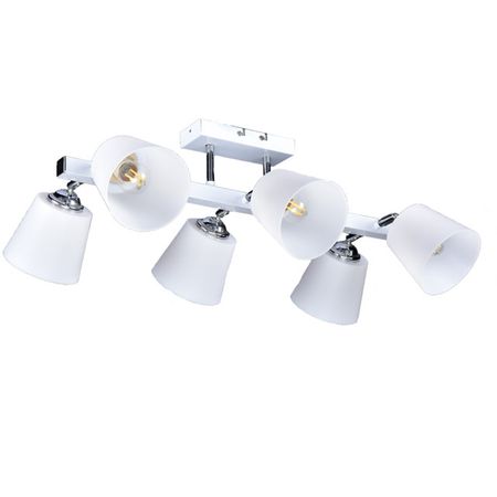 люстра потолочная РОССВЕТ Мечта 6х20Вт E27 металл белый прозрачные закладки мечта из пвх