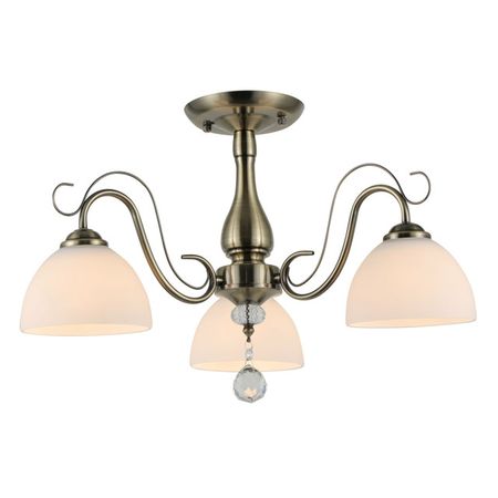 люстра потолочная SCHAFFNER Melosso E27 40Вт стекло металл бронза спот поворотный ritter artin gu10 40вт металл белый