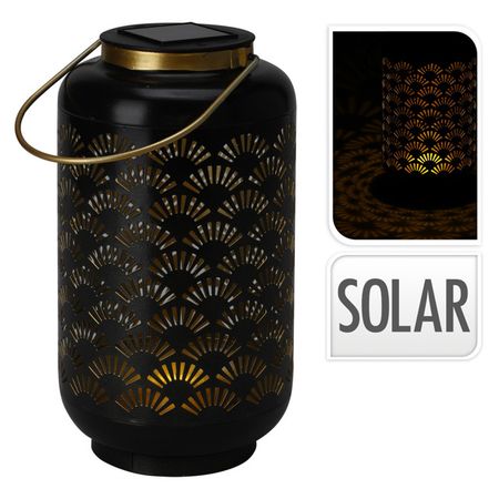 светильник садовый KOOPMAN 13х13х23,5см солнечная батарея черный металл солнечная статуэтка кошки счастья acrddk