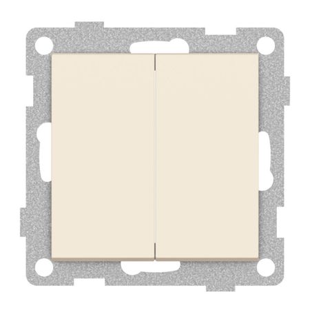 выключатель 2-клавишный GUSI Ugra бежевый