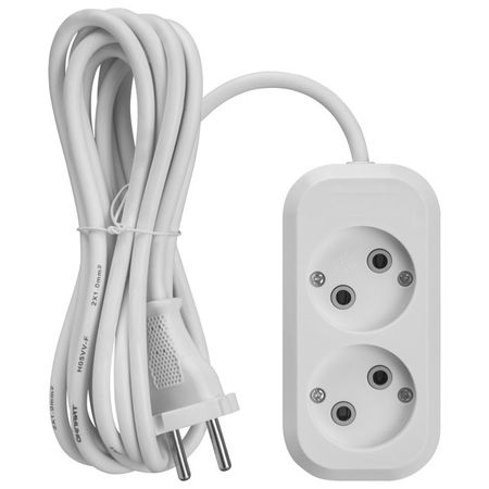 удлинитель ОНЛАЙТ 5м 2-местный б/з IP20 10А белый удлинитель 3м 3 местный б з 2х0 75мм кв