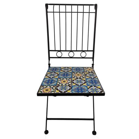 стул садовый складной Бенуа 390х370х900мм  керамика, железо