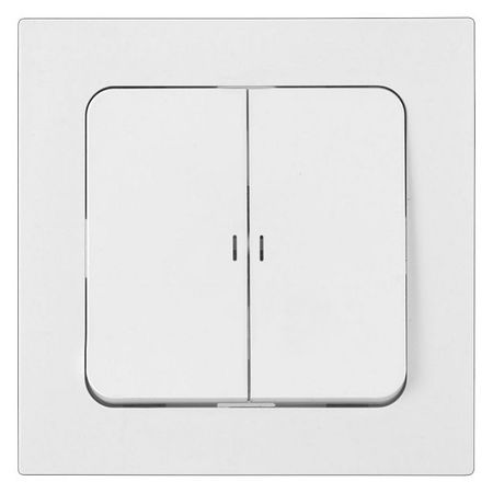выключатель 2-клавишный BYLECTRICA Аструм с подсветой белый